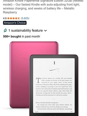 Amazon Kindle Paperwhite Signature Edition 32GB - Raspberry Pink